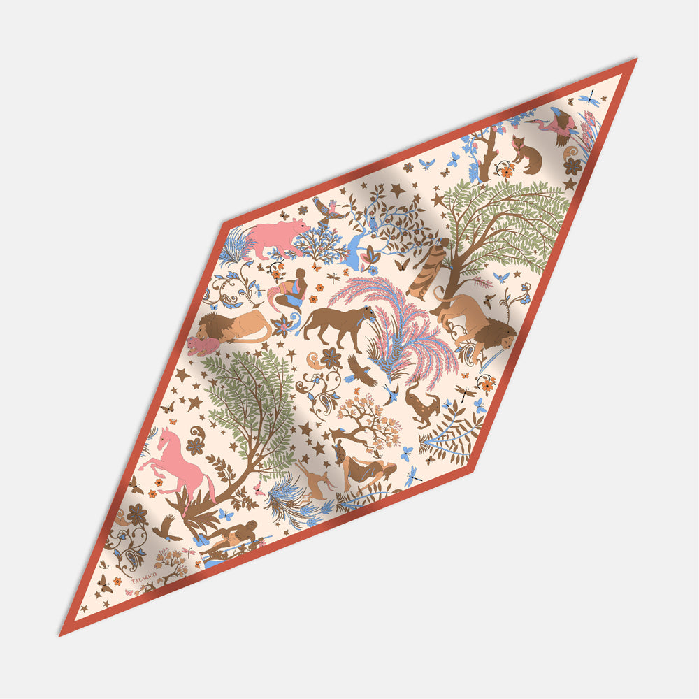 Diamond Silk Twill Circle Of Life Scarf