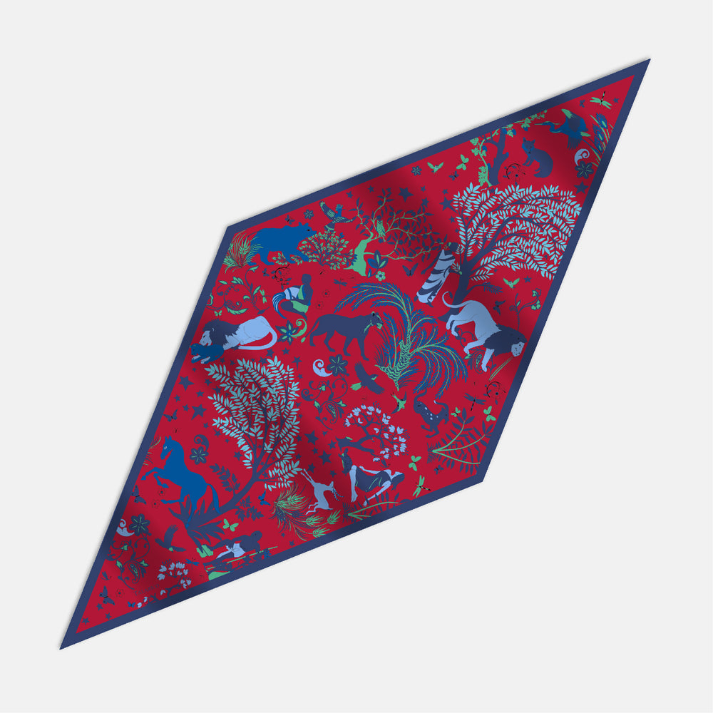 Diamond Silk Twill Circle Of Life Scarf