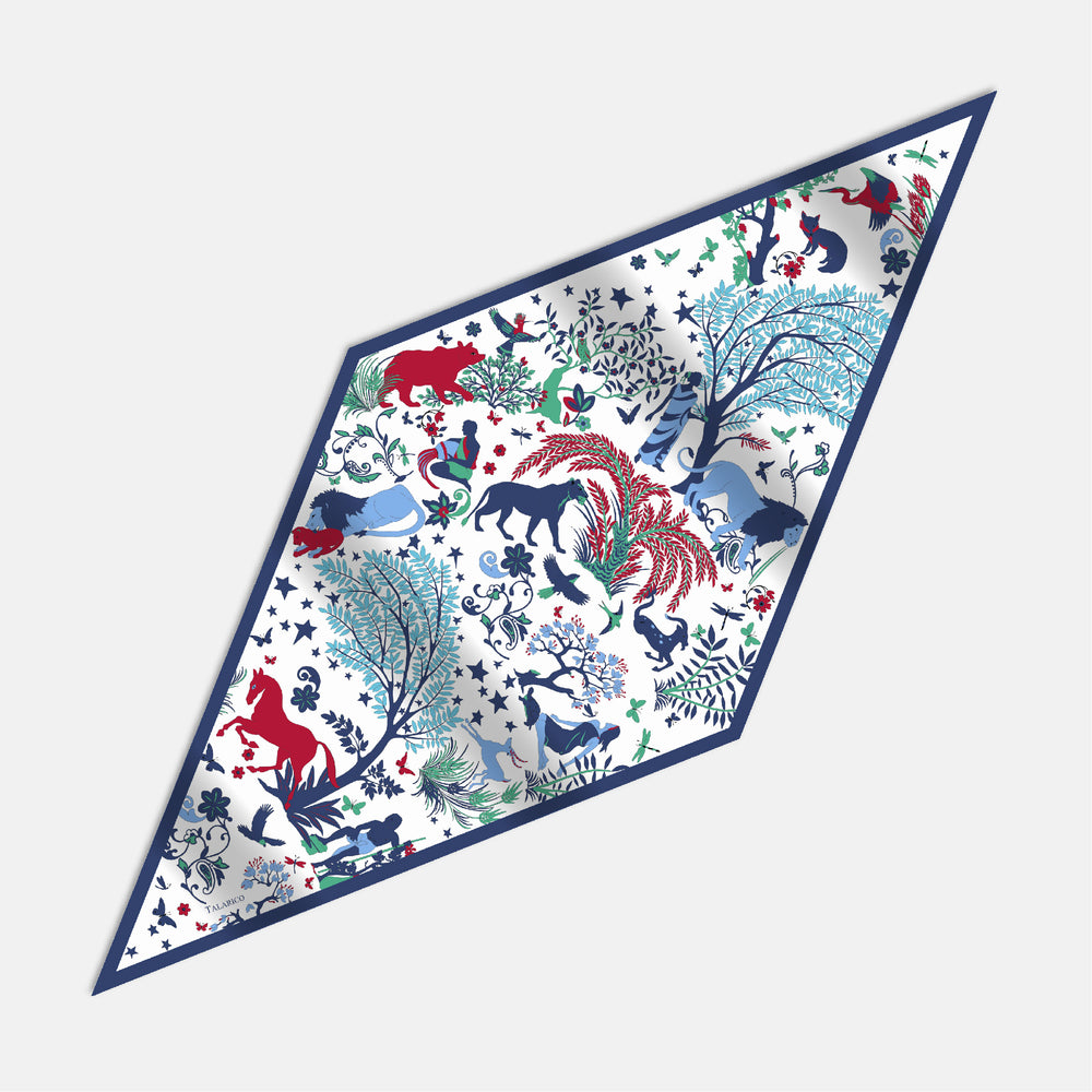 Diamond Silk Twill Circle Of Life Scarf