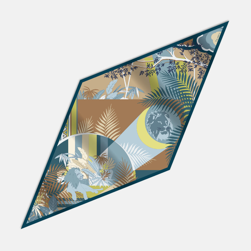 Wild Echoes Twill Silk Diamond Scarf