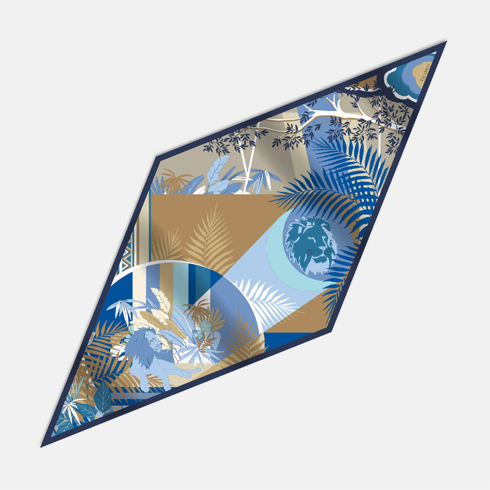 Wild Echoes Twill Silk Diamond Scarf