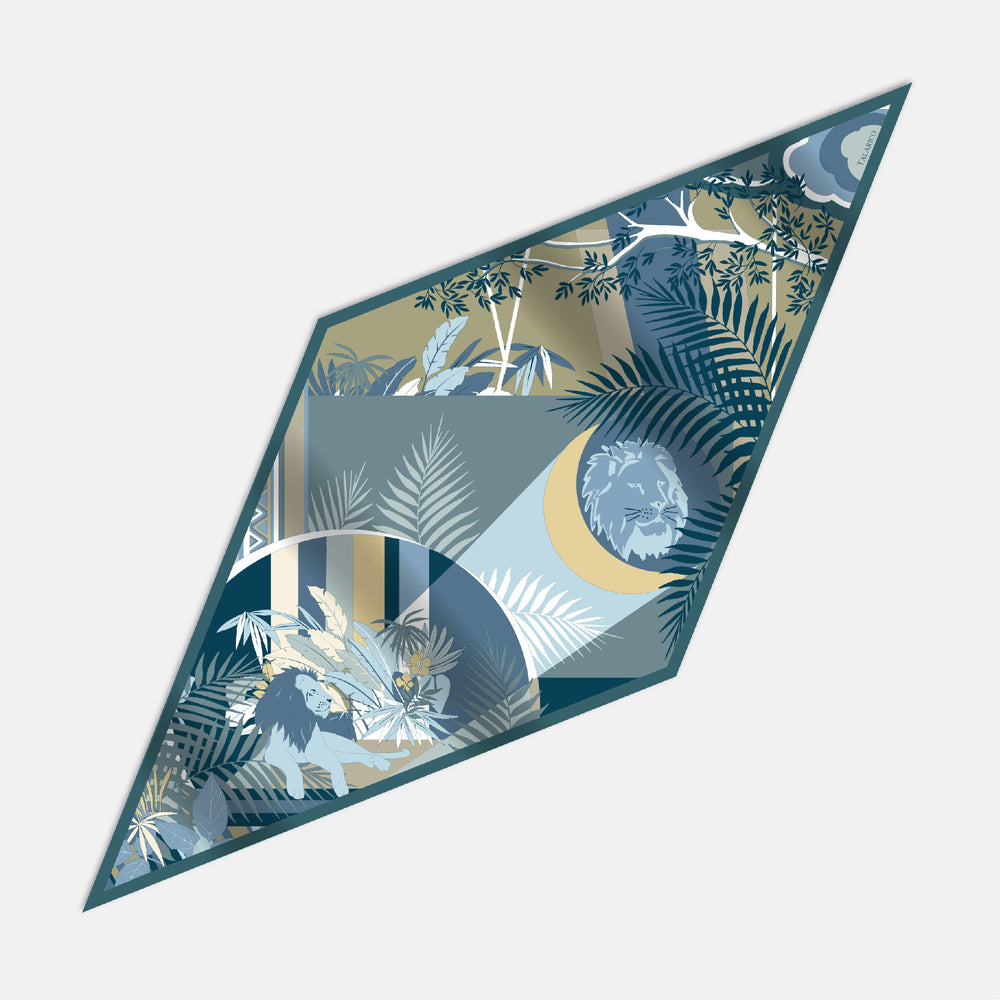 Wild Echoes Twill Silk Diamond Scarf