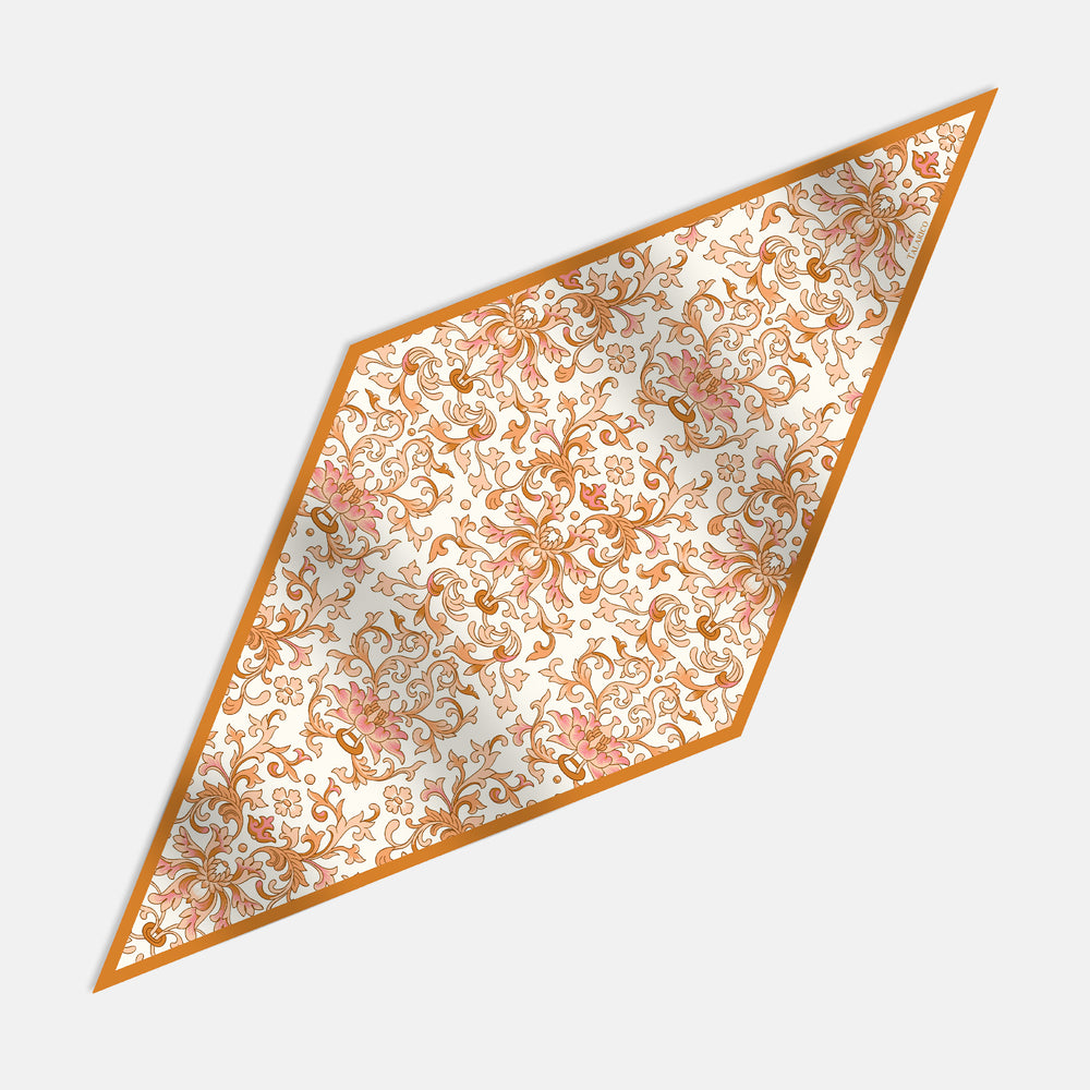 Rhombus Scarf In Ramage Twill Silk