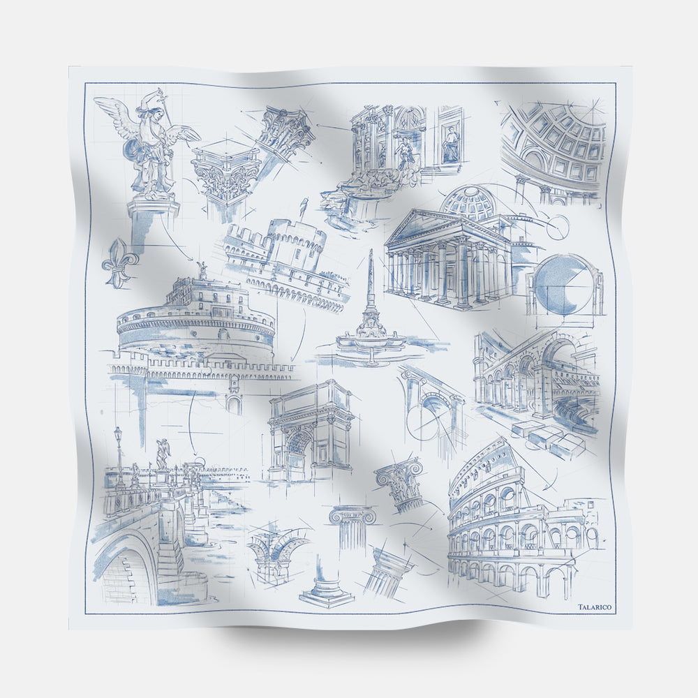 Foulard In Seta Twill 90 Roma 26