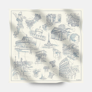 Foulard In Seta Twill 90 Roma 26