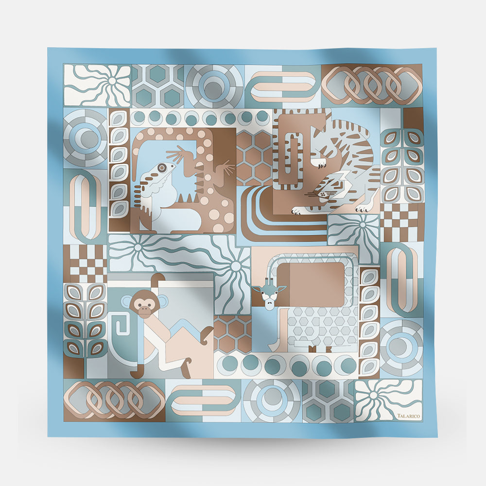 Jungle Symphony 90 Twill Silk Scarf