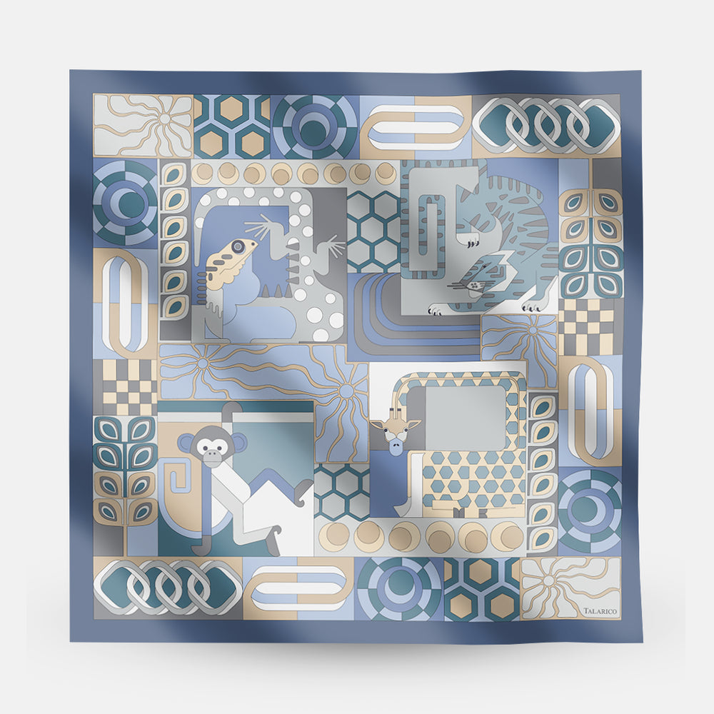 Jungle Symphony 90 Twill Silk Scarf