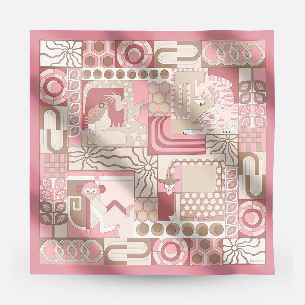 Jungle Symphony 90 Twill Silk Scarf