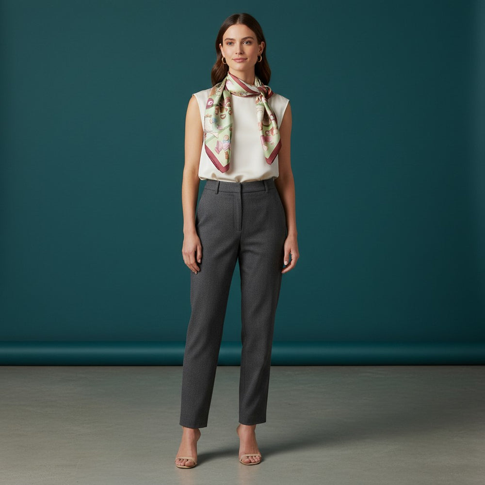 Checkmate 90s Twill Silk Scarf