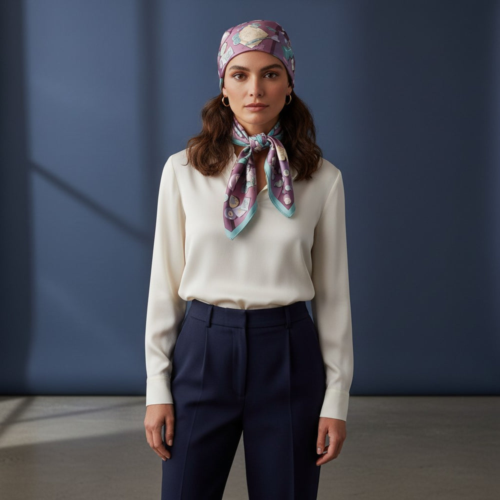 Checkmate 90s Twill Silk Scarf