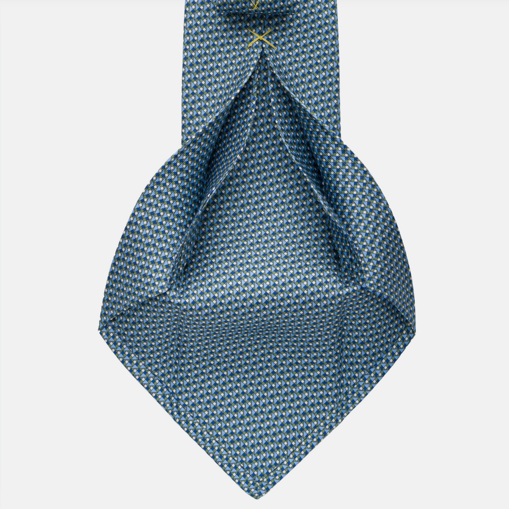 5-fold silk tie in Green Pattern