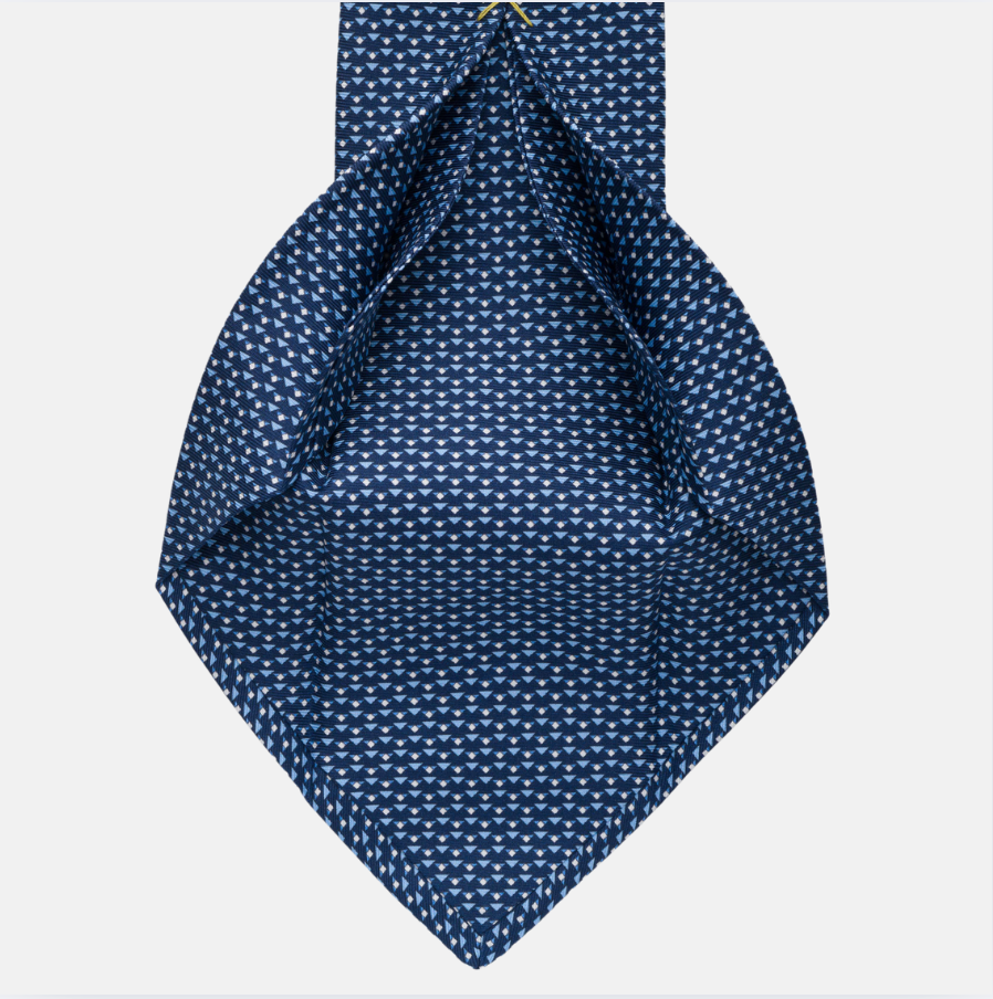 5-fold silk tie in Blue Pattern