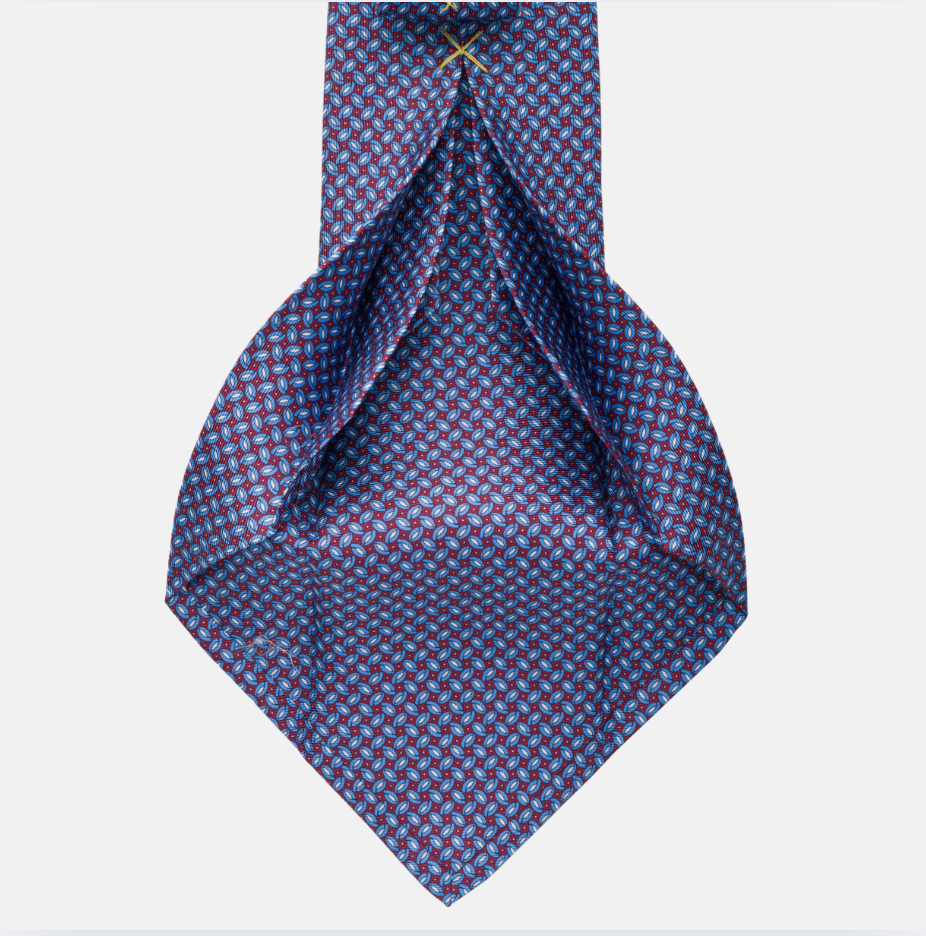 7-fold silk tie Fantasy Bordeaux-M43493