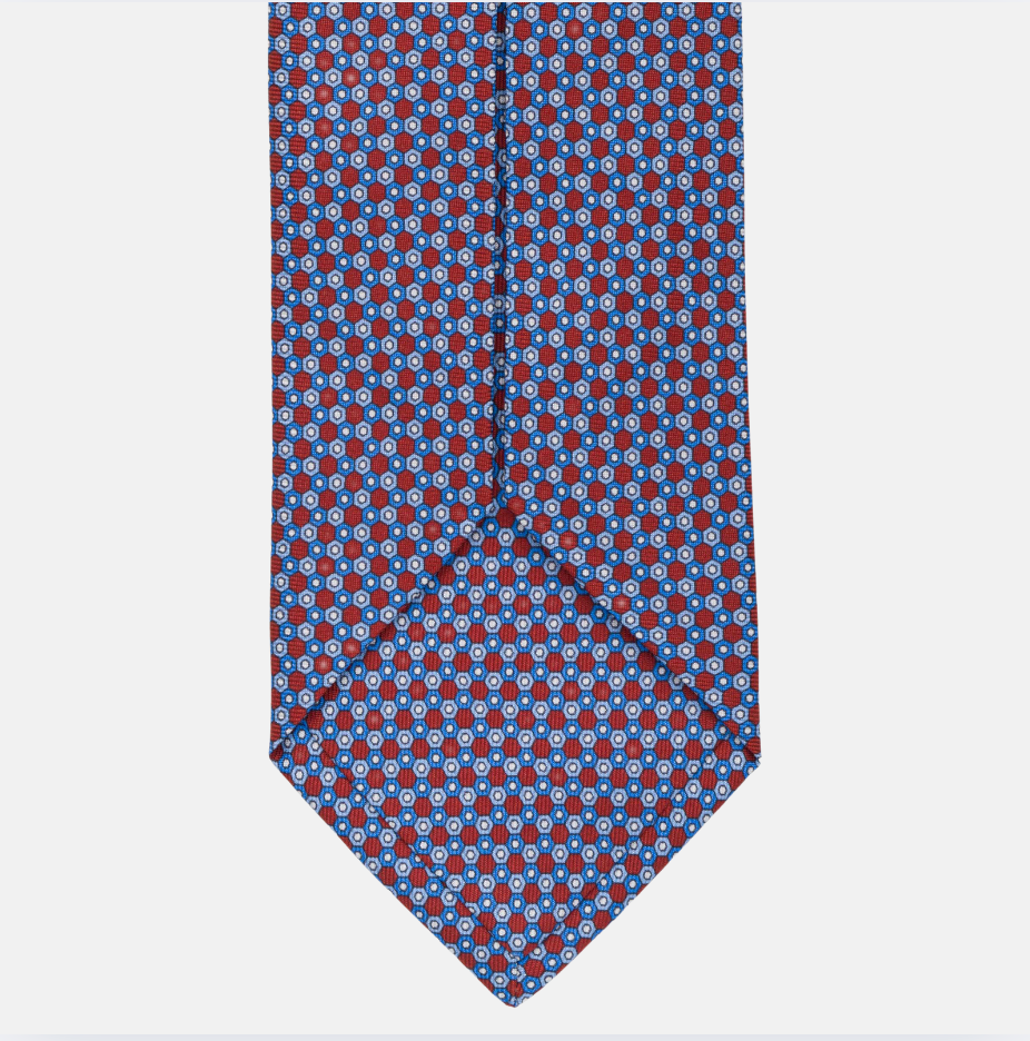 7-fold silk tie Bordeaux Pattern-M43494