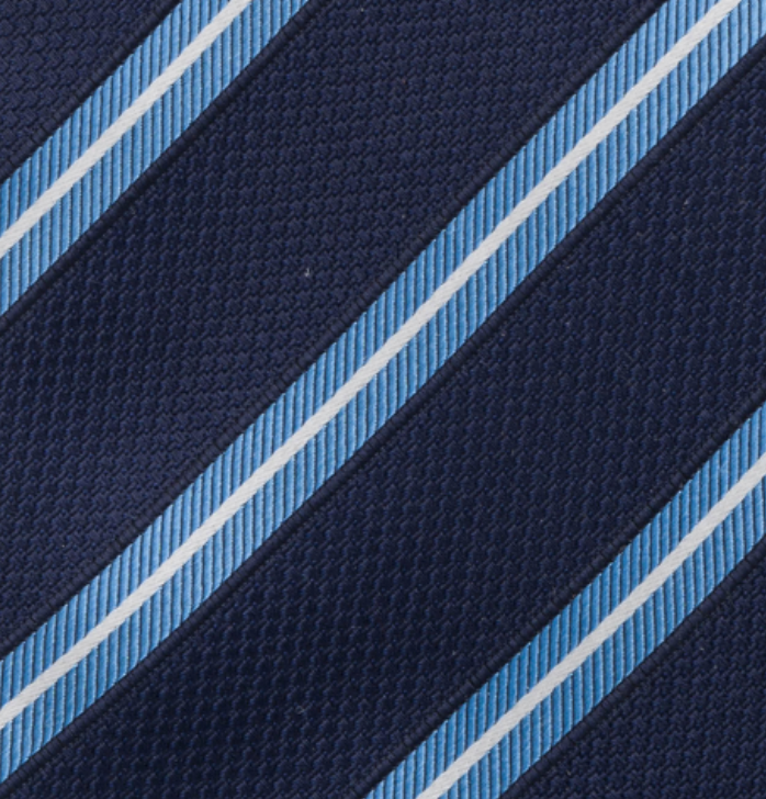 1999 Collection Tie in Heavy Silk Light Blue Regimental
