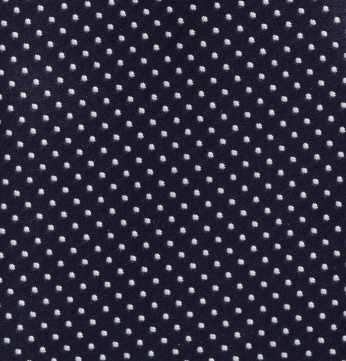 Shiny Silk Ceremony Tie Small Blue Dots - TAL303