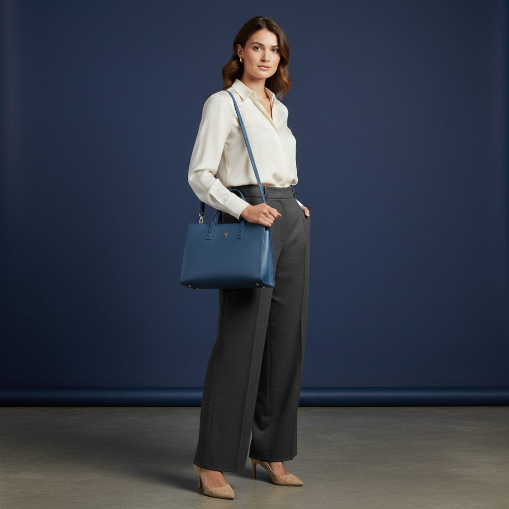 Talarico Hammered Leather Shopper Bag