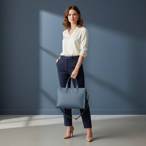 Talarico Shopper Bag in Hammered Leather