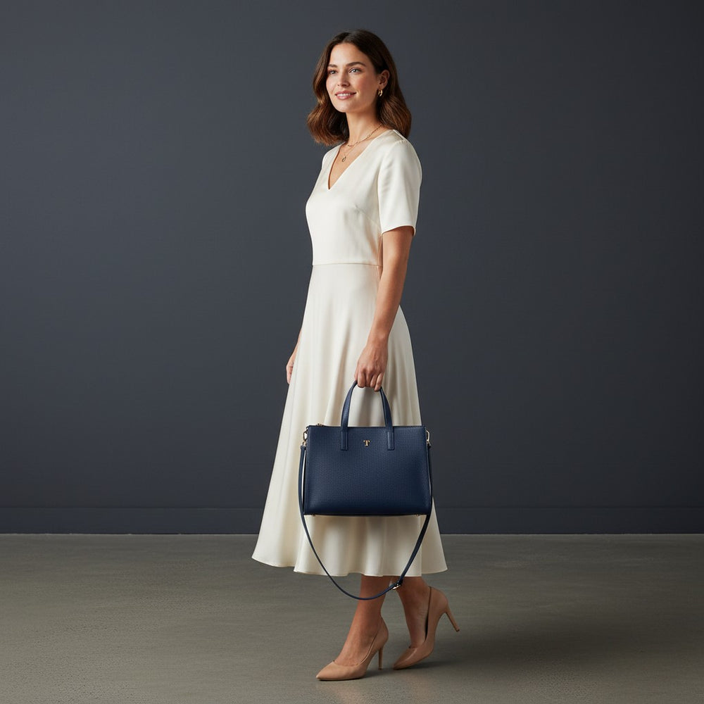 Talarico Hammered Leather Shopper Bag