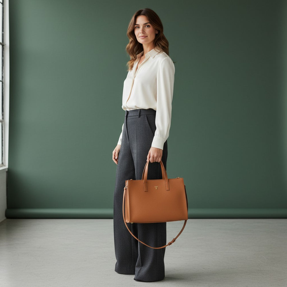 Talarico Hammered Leather Shopper Bag