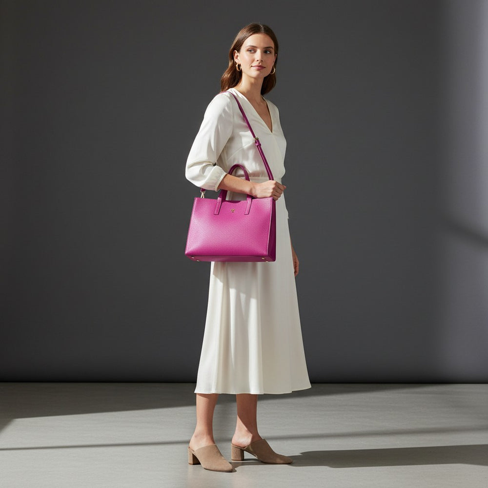 Talarico Hammered Leather Shopper Bag