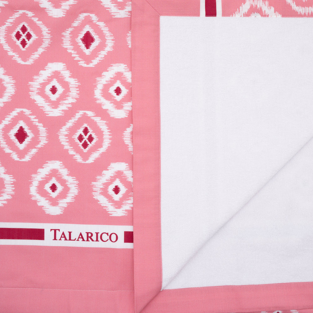 Telo Mare in Lino e Spugna | Fantasia Soverato | Rosa