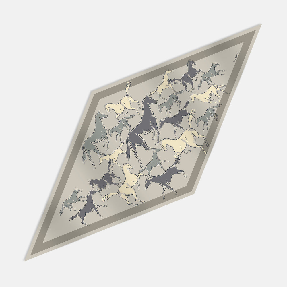 Indomitable Spirits Silk Twill Rhombus Scarf