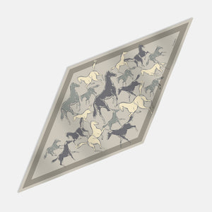 Indomitable Spirits Silk Twill Rhombus Scarf