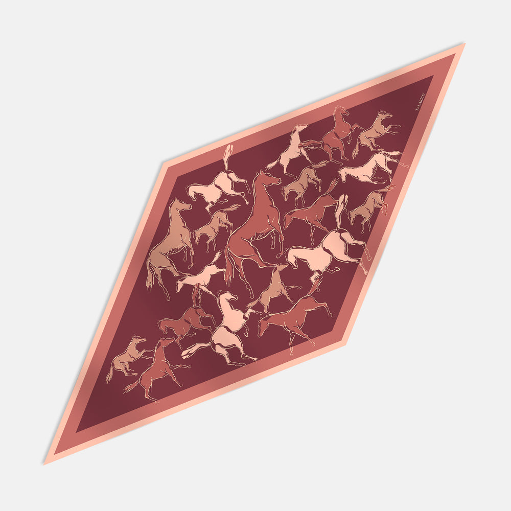 Indomitable Spirits Silk Twill Rhombus Scarf