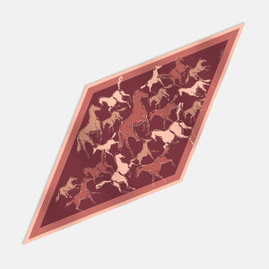 Indomitable Spirits Silk Twill Rhombus Scarf