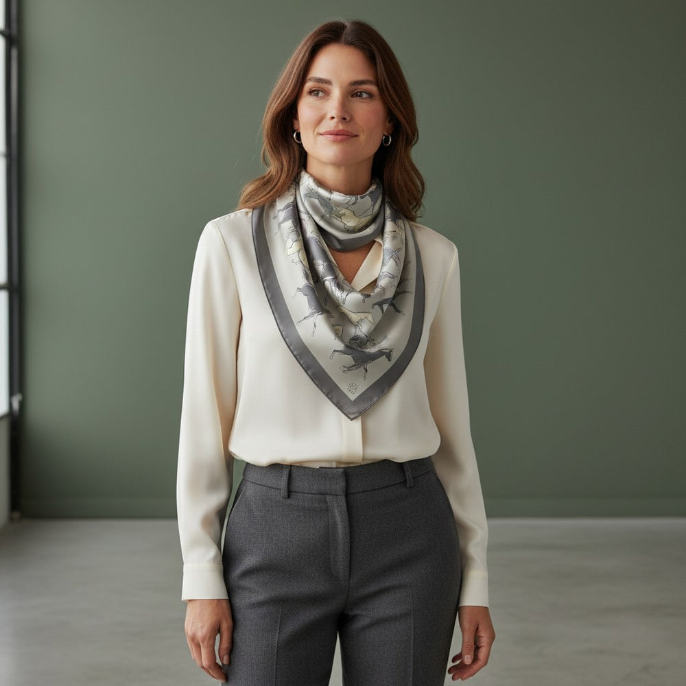90 Indomitable Spirits Twill Silk Scarf