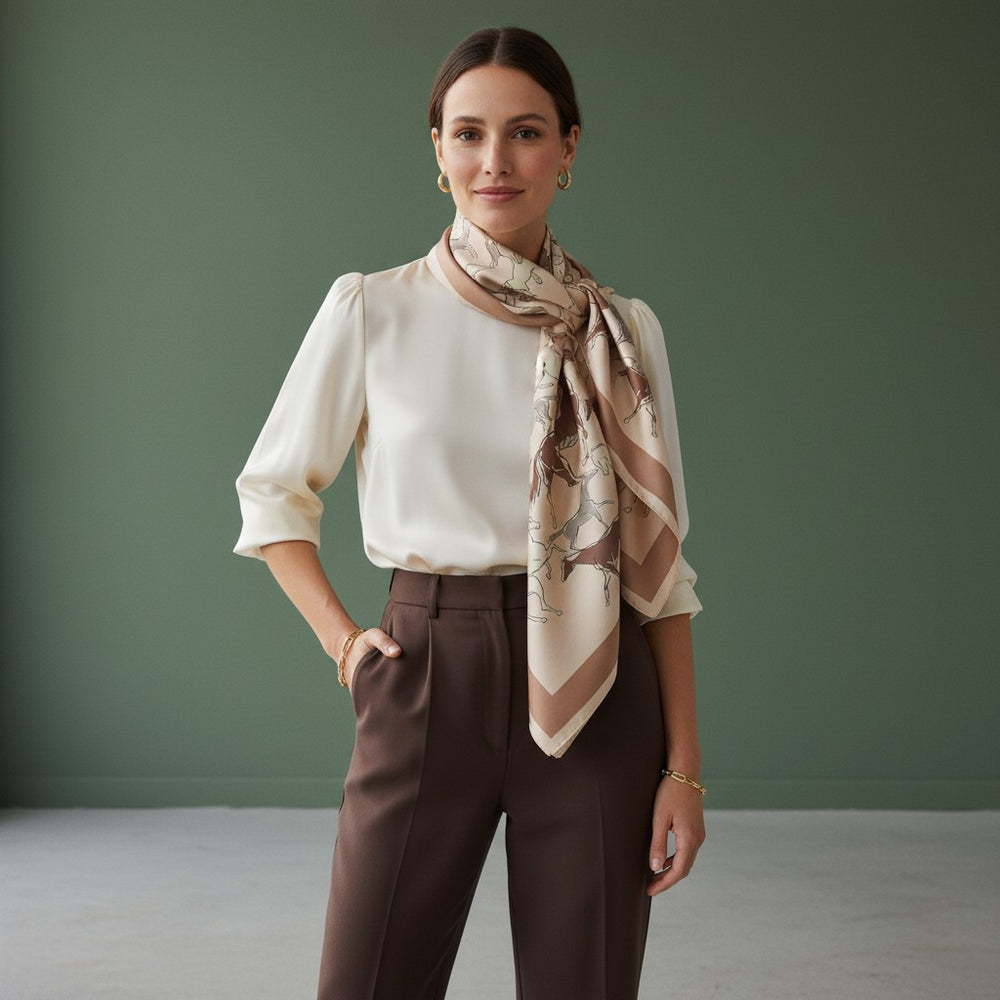 90 Indomitable Spirits Twill Silk Scarf