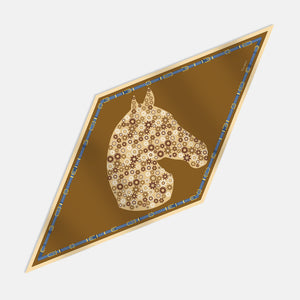 Steel Stallion Twill Silk Rhombus Scarf