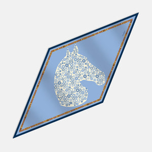 Steel Stallion Twill Silk Rhombus Scarf