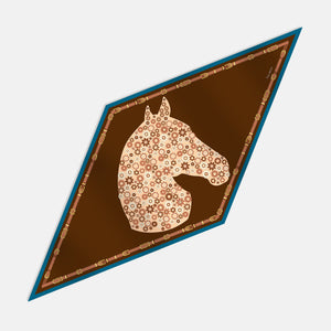 Steel Stallion Twill Silk Rhombus Scarf