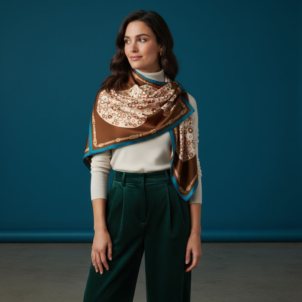 Steel Stallion 90 Twill Silk Scarf