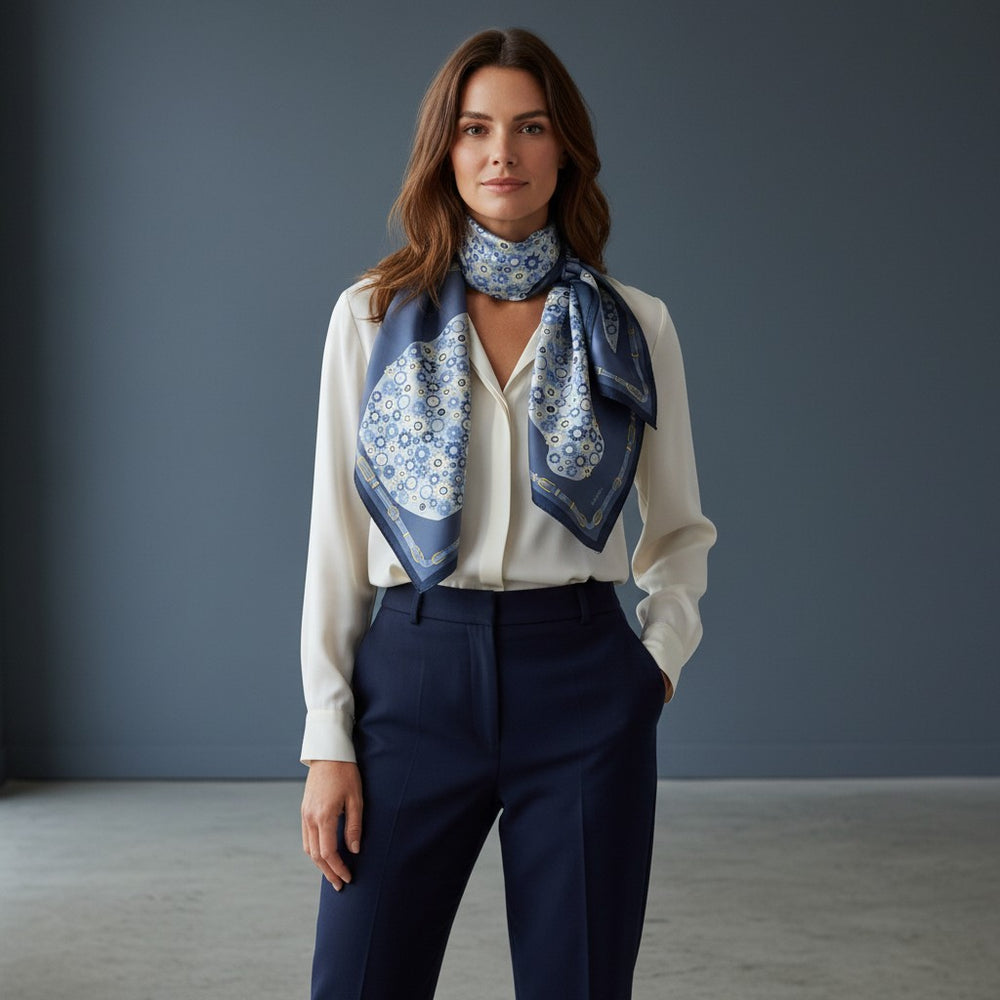 Steel Stallion 90 Twill Silk Scarf