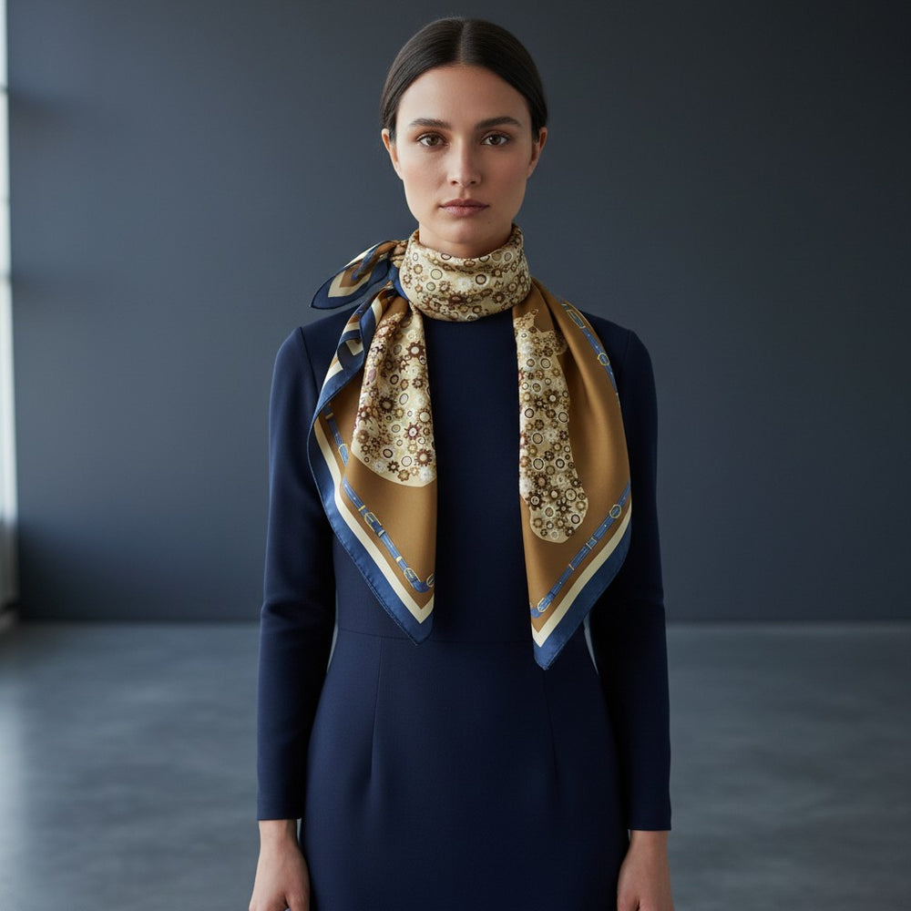 Steel Stallion 90 Twill Silk Scarf