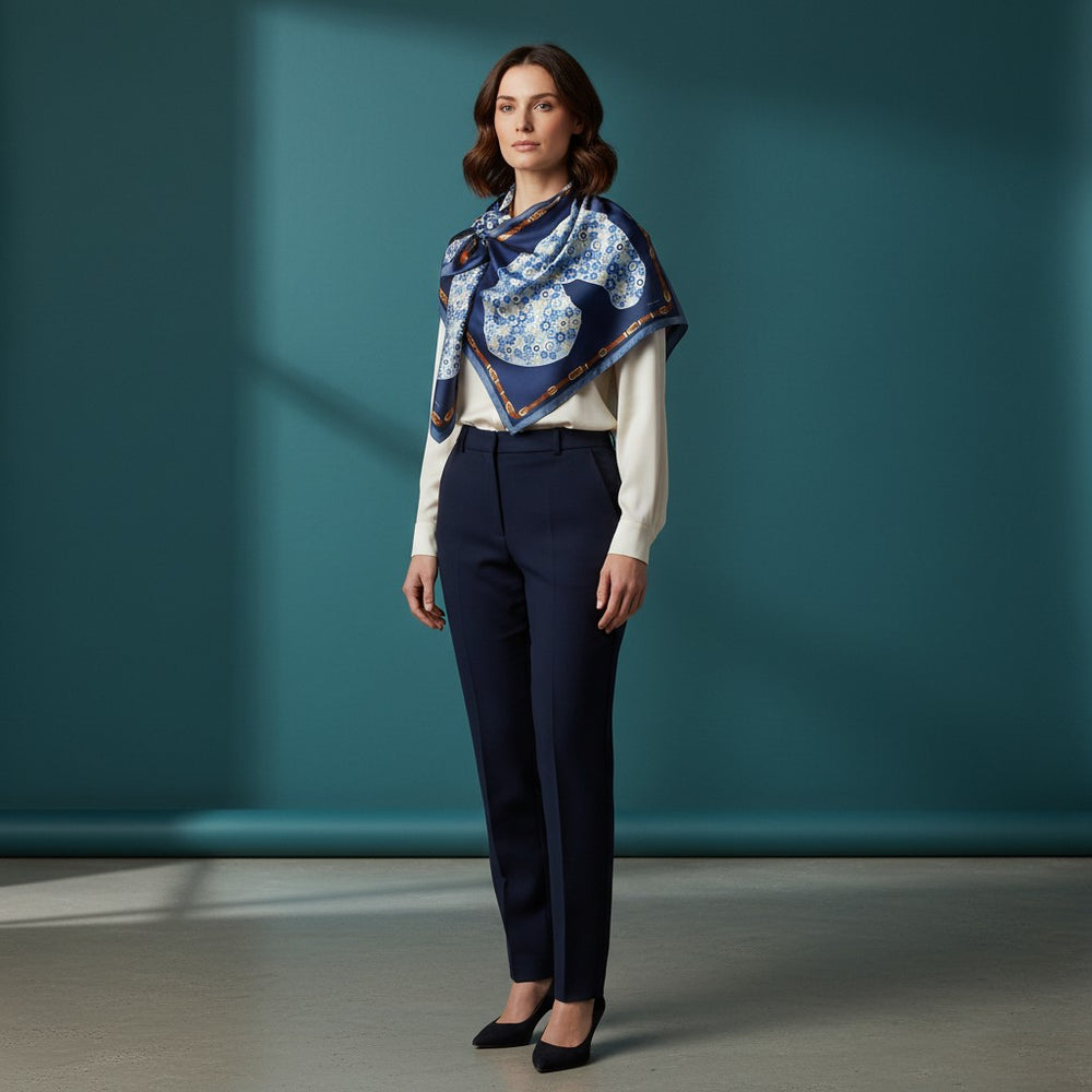 Steel Stallion 90 Twill Silk Scarf