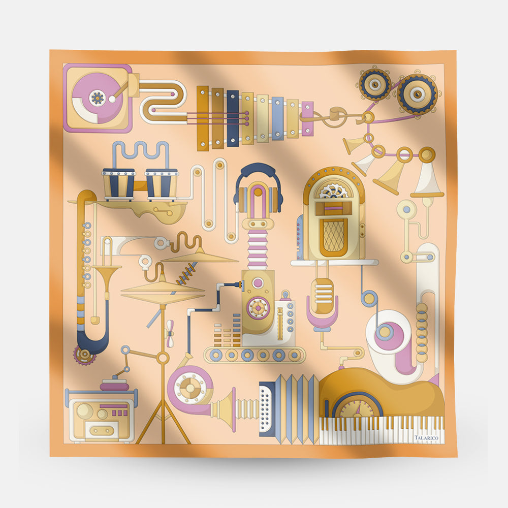 Ritmo 90 Twill Silk Scarf
