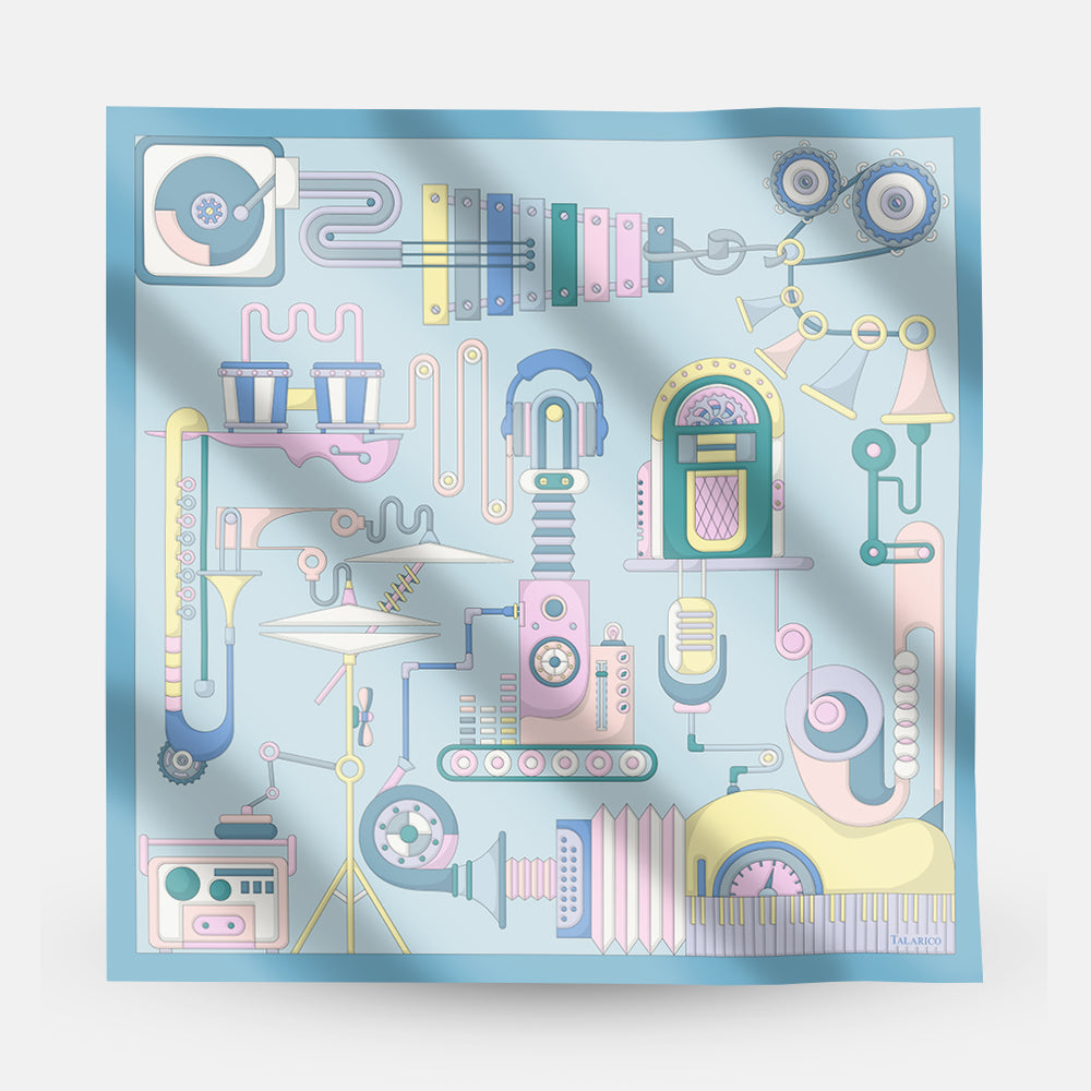 Ritmo 90 Twill Silk Scarf