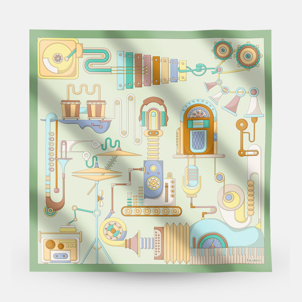 Ritmo 90 Twill Silk Scarf