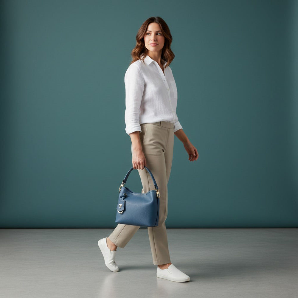 T-Rush bag in hammered leather