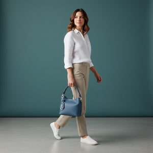 Borsa T-Rush in pelle martellata