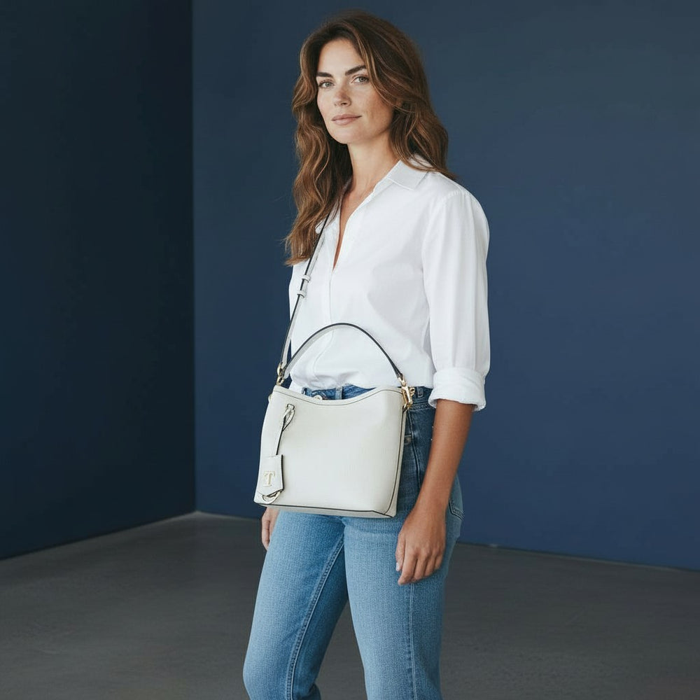 T-Rush bag in hammered leather