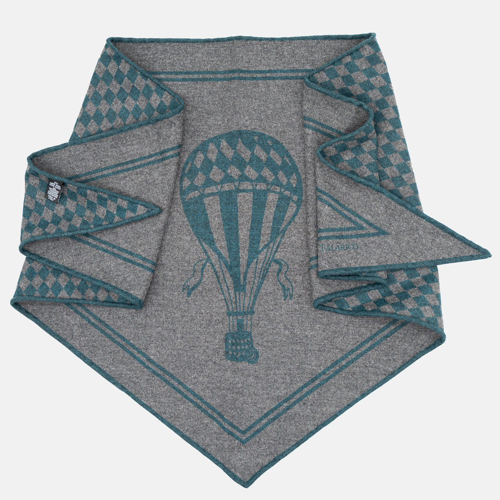 FOULARD A TRIANGOLO IN LANA E CASHMERE PISCINA - TAL-191-8
