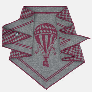 FOULARD A TRIANGOLO IN LANA E CASHMERE BORDEAUX - TAL-191-13