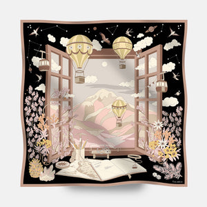 The Horizon of Dreams Twill Silk Scarf 90