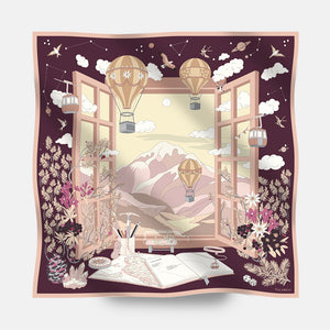 The Horizon of Dreams Twill Silk Scarf 90