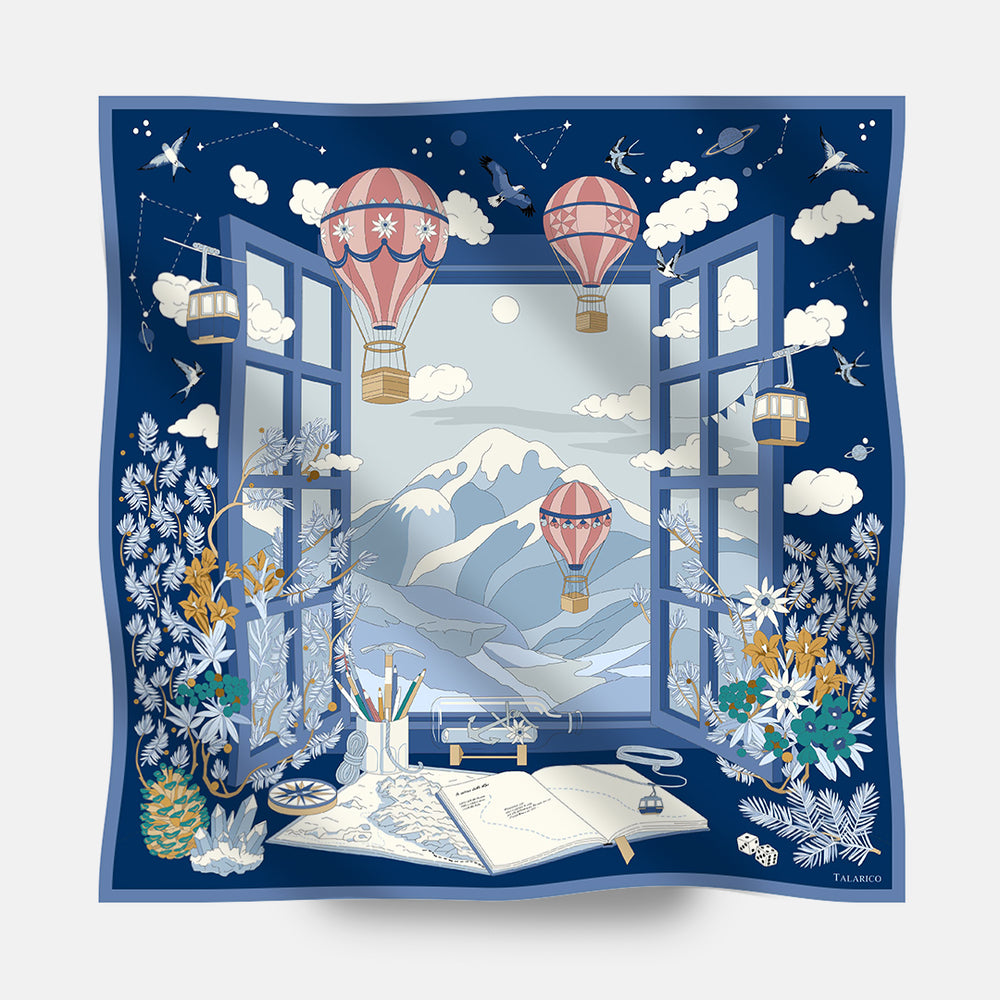 L’Orizzonte dei Sogni  Foulard In Seta Twill 90